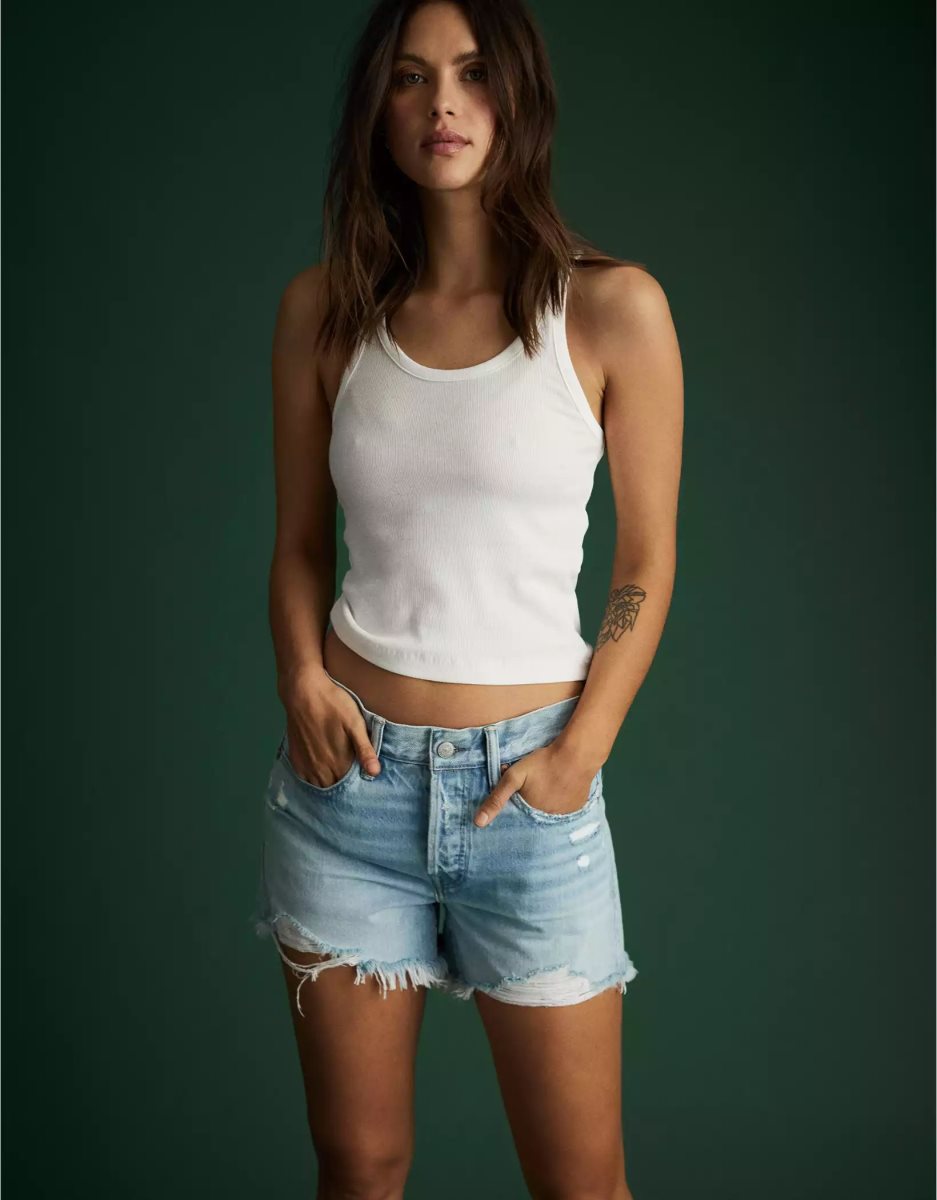 Shorts American Eagle AE77 Classiche Denim Lavage Clair Femme | KLK-75293133